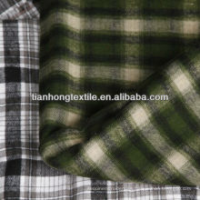 100% algodón Gingham Check franela telas